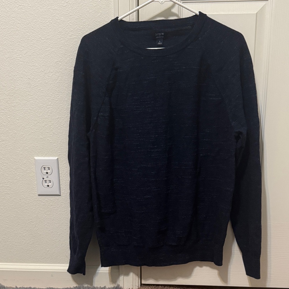 J. Crew Men's Dark Blue Crewneck Sweater